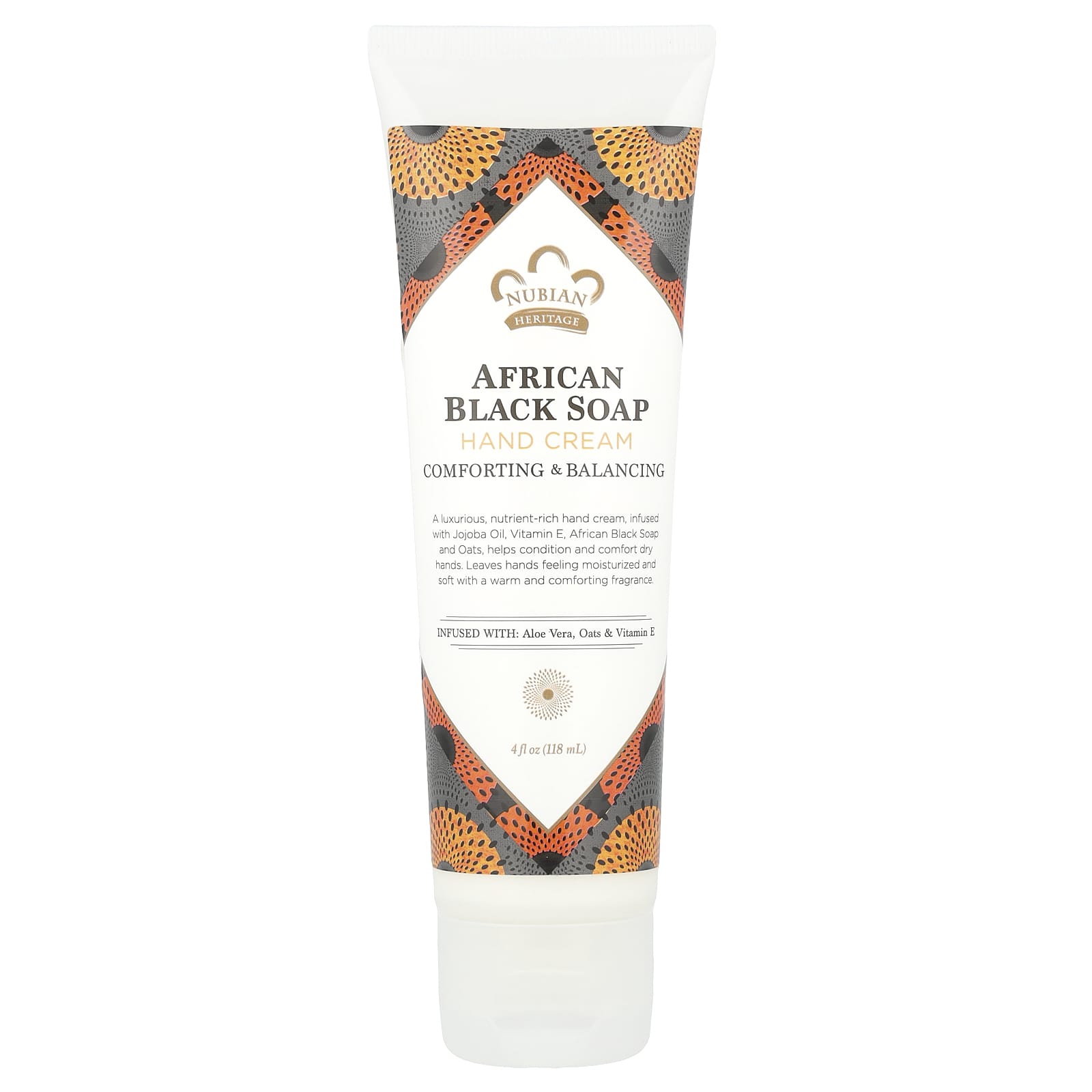 Nubian Heritage, Hand Cream, African Black Soap, 4 fl oz (118 ml) - Image 1