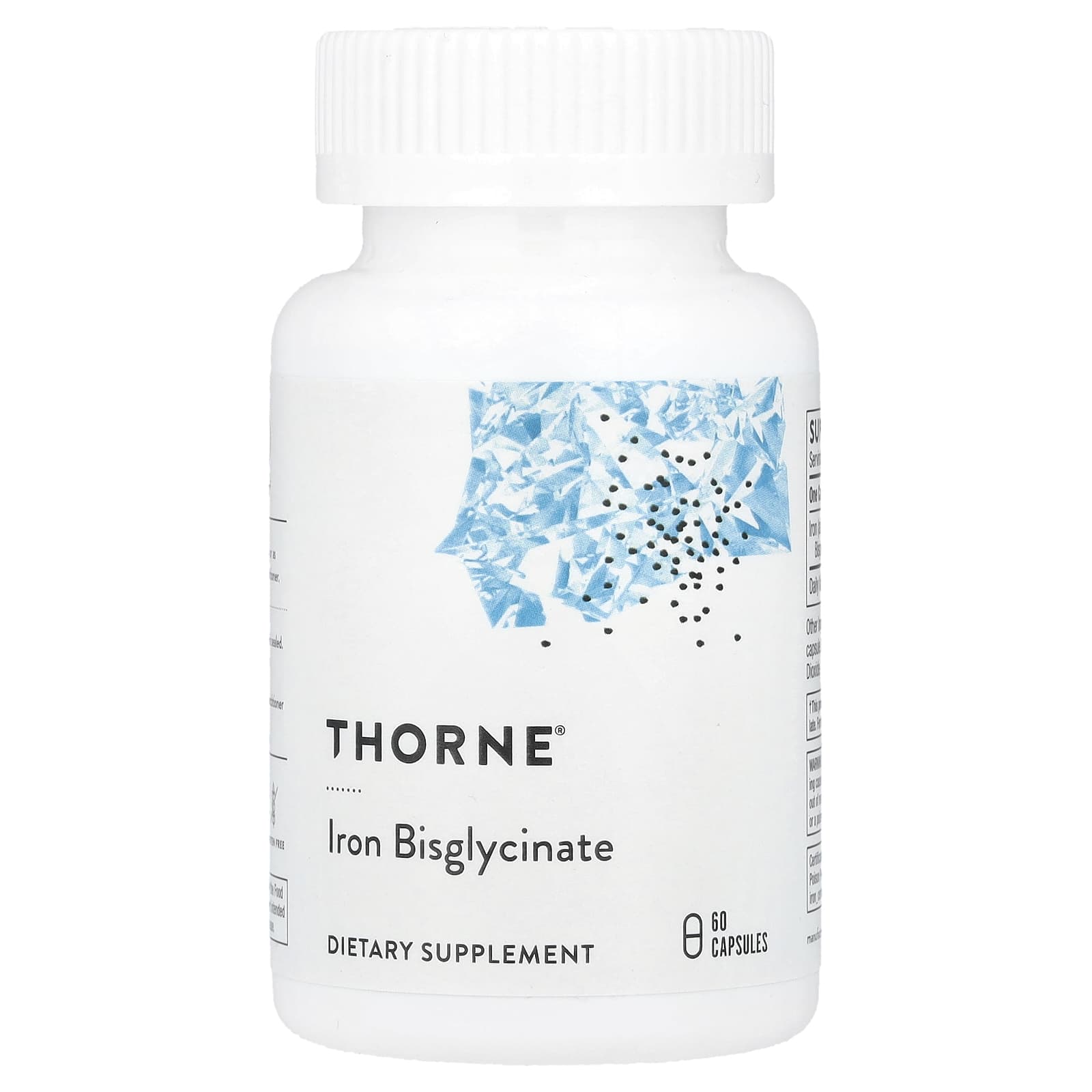 Thorne, Iron Bisglycinate, 60 Capsules (25 mg per Capsule) - Image 1