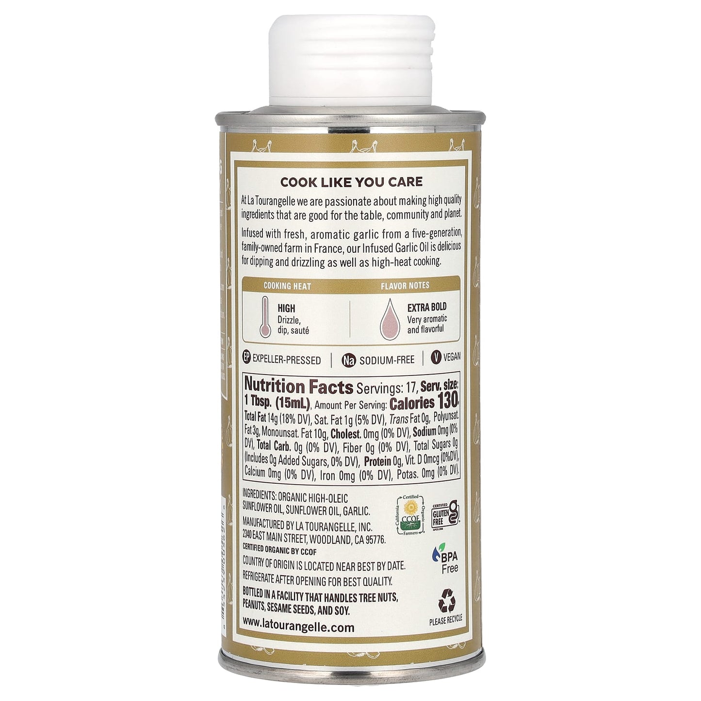 La Tourangelle, Infused Garlic Oil, 8.45 fl oz (250 ml) - Image 2