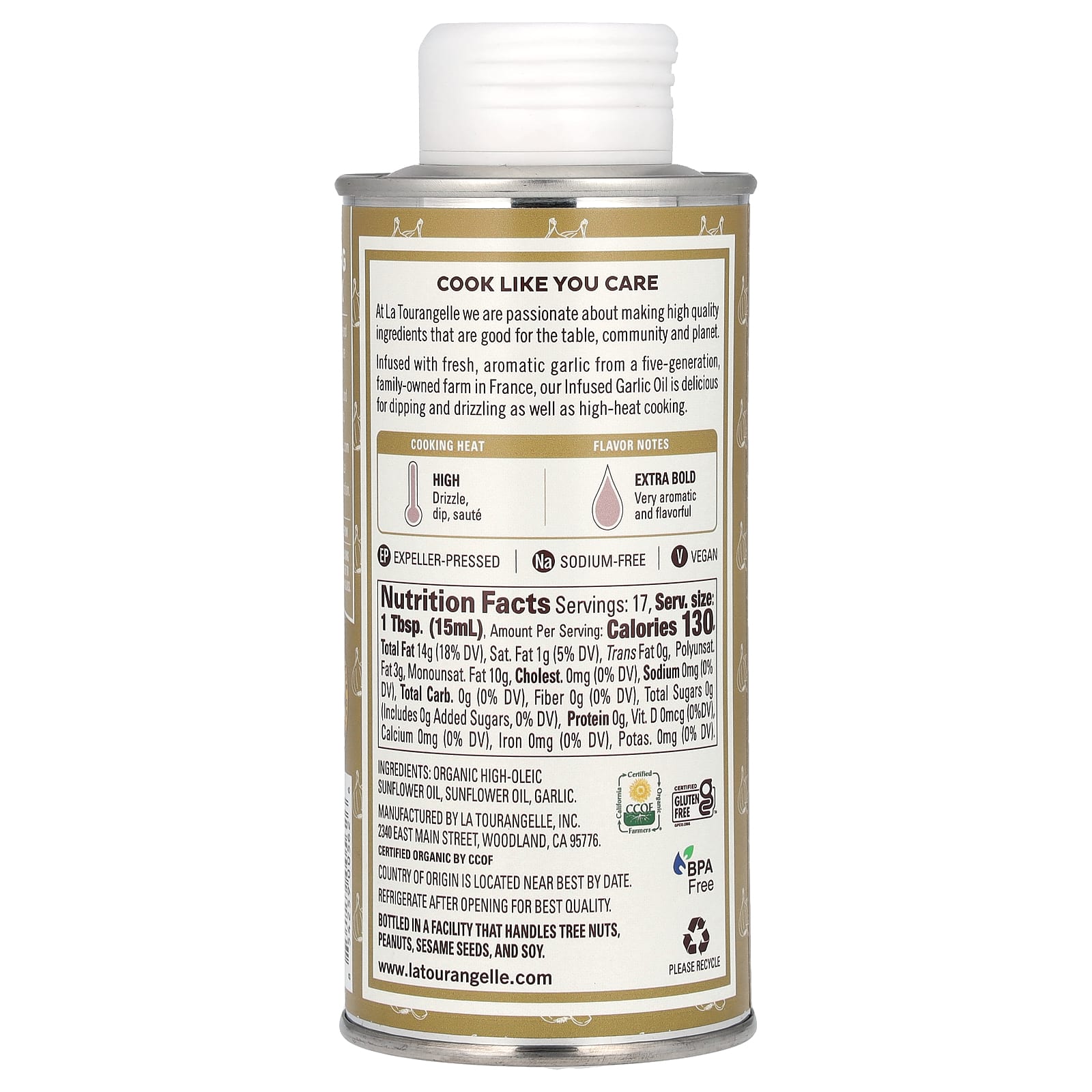 La Tourangelle, Infused Garlic Oil, 8.45 fl oz (250 ml) - Image 2