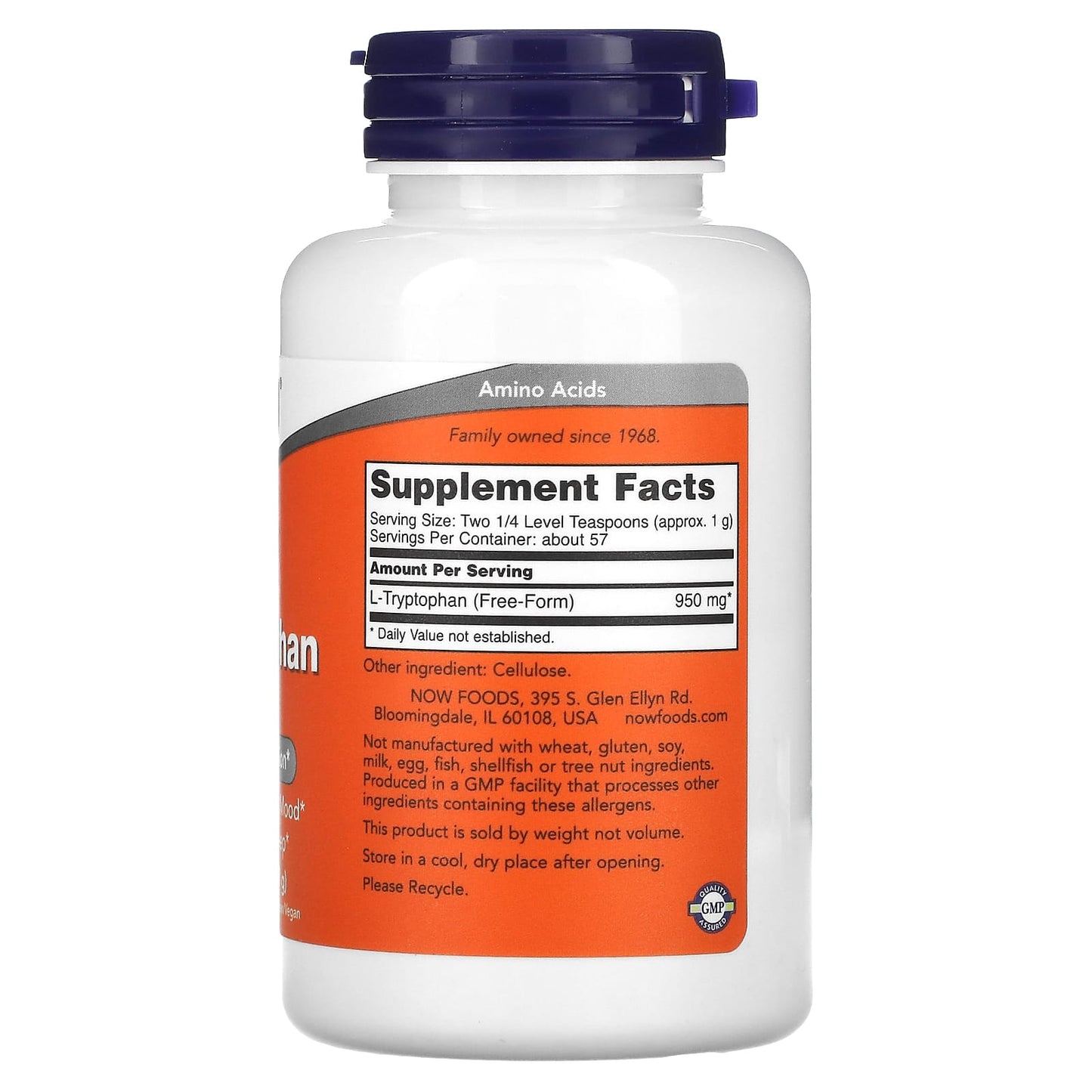 NOW Foods, L-Tryptophan Powder, 2 oz (57 g) - Image 2