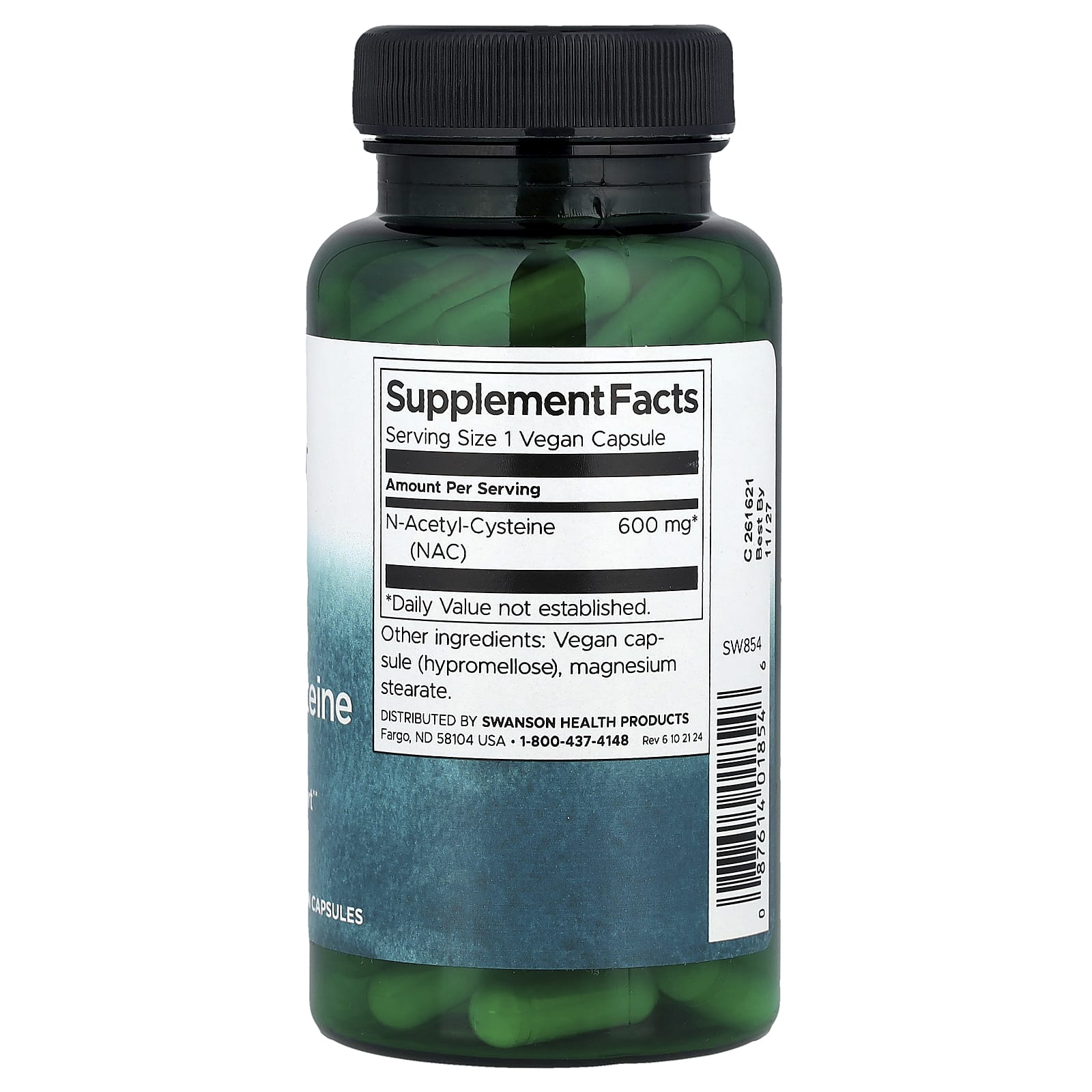 Swanson, NAC, 600 mg, 100 Vegan Capsules