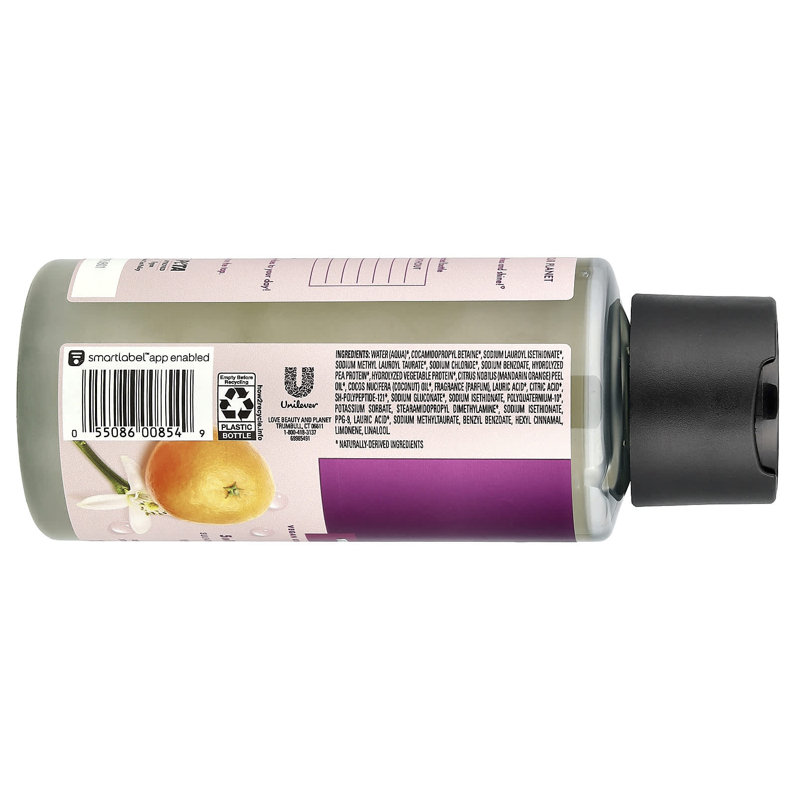 Love Beauty and Planet, 5-in-1 Multi-Benefit Vegan Shampoo, Vegan Keratin & Sun-Kissed Mandarin, 13.5 fl oz (400 ml) - Image 2