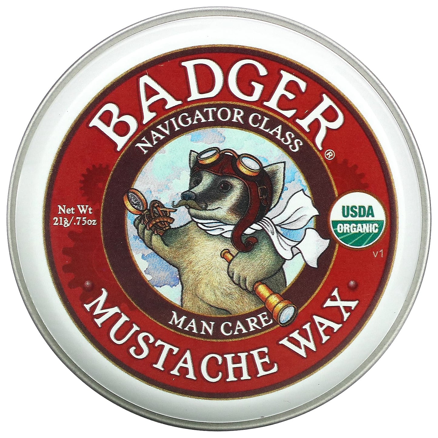 Badger Organic Mustache Wax for Strong Hold & Natural Style - Image 1