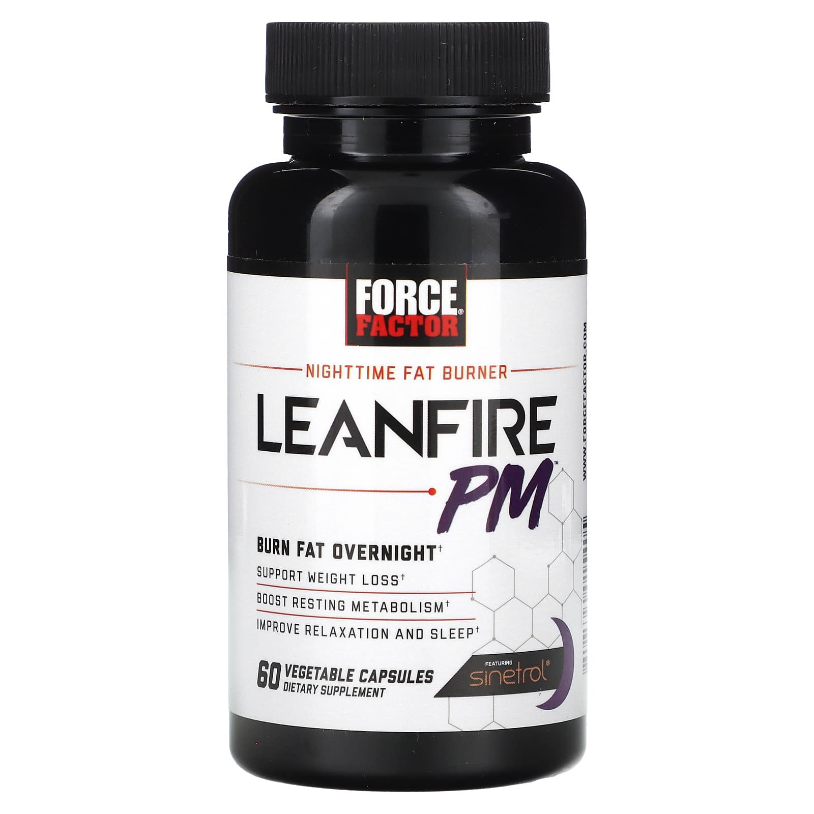 Force Factor LeanFire PM Nighttime Fat Burner 60 Capsules - Image 1