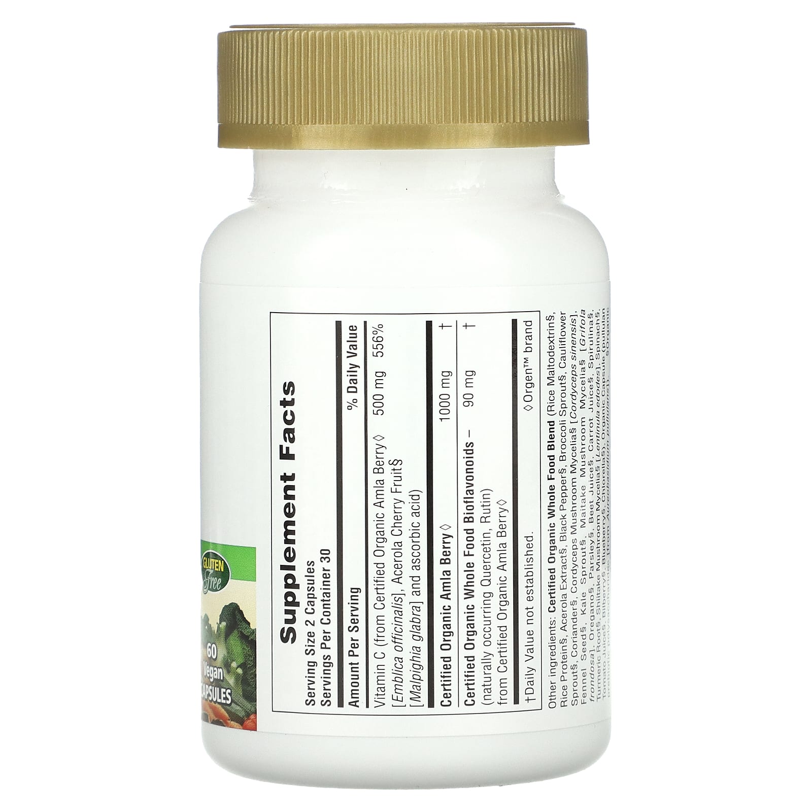 NaturesPlus, Source of Life Garden, Vitamin C, 60 Vegan Capsules - Image 2