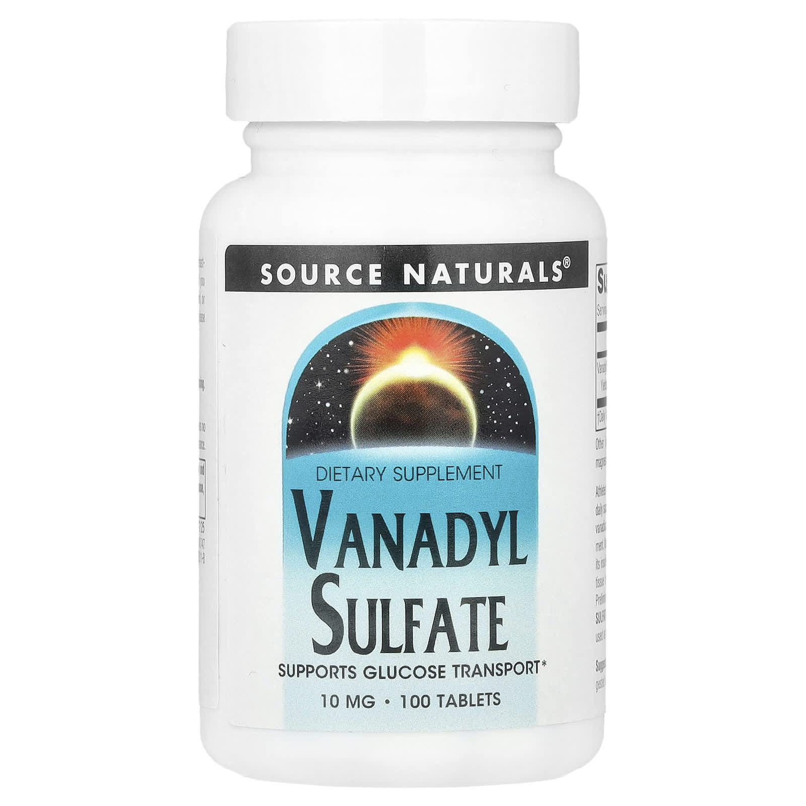 Source Naturals, Vanadyl Sulfate, 10 mg, 100 Tablets - Image 1