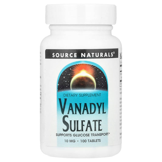 Source Naturals, Vanadyl Sulfate, 10 mg, 100 Tablets - Image 1