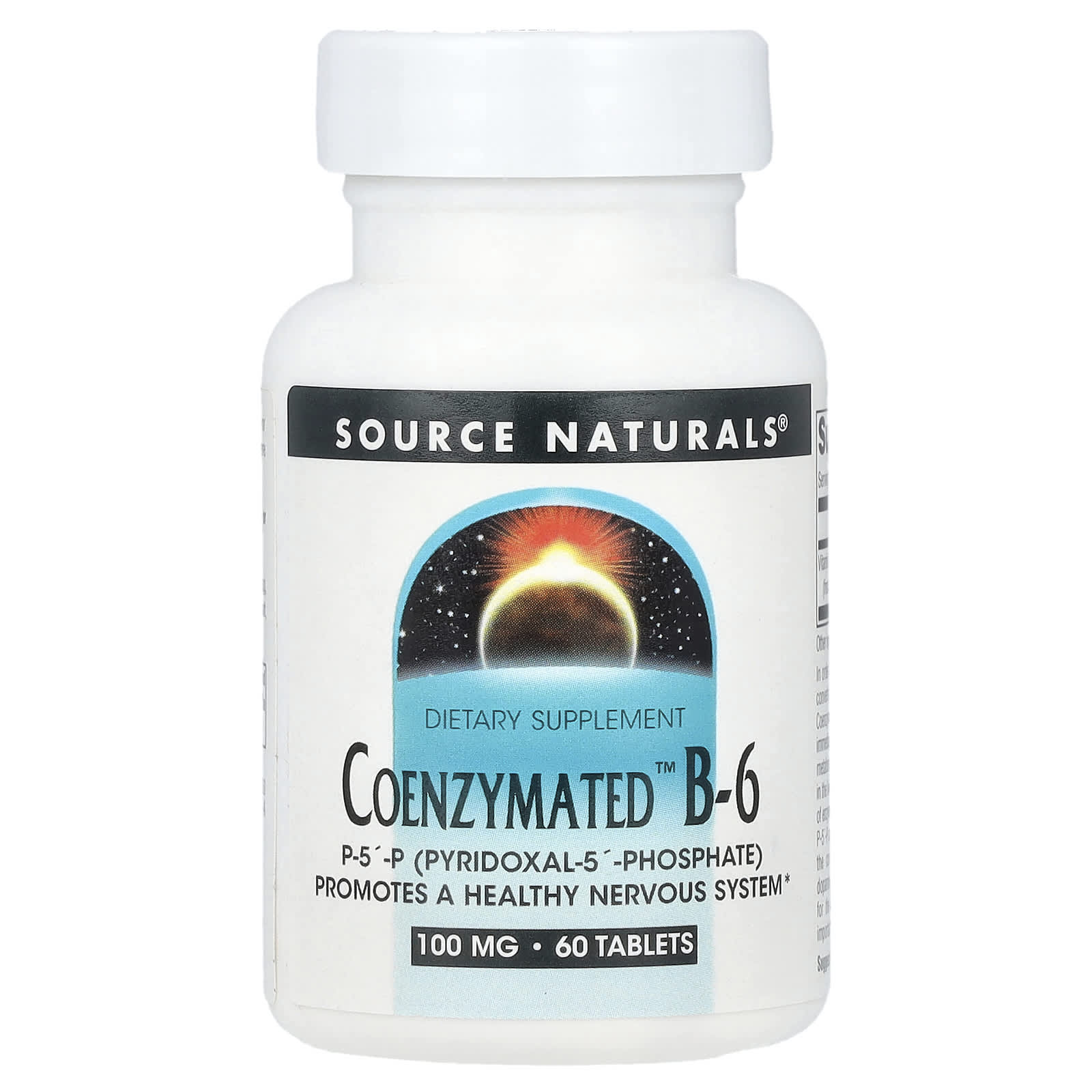 Source Naturals, Coenzymated™ B-6, 100 mg, 60 Tablets - Image 1