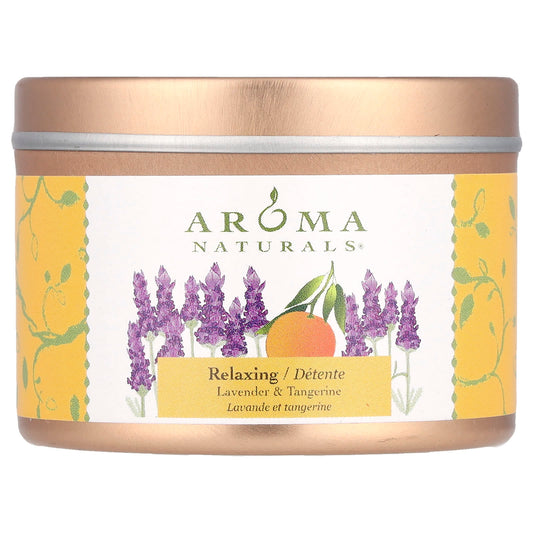 Lavender & Tangerine Soy VegePure Travel Tin Candle, 15-Hour Burn Time - Image 1