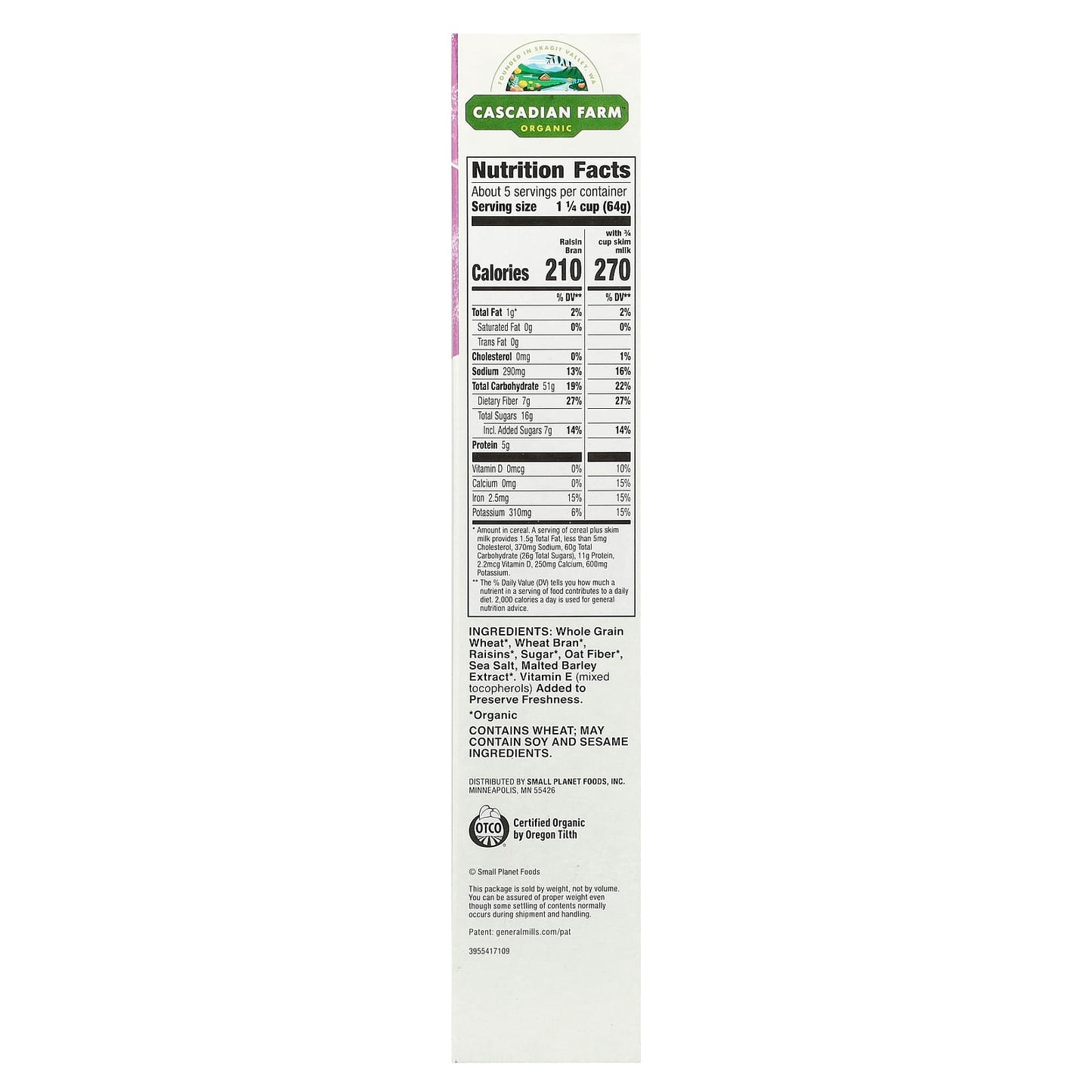 Organic Raisin Bran Cereal by Cascadian Farm - USDA Certified - Image 2