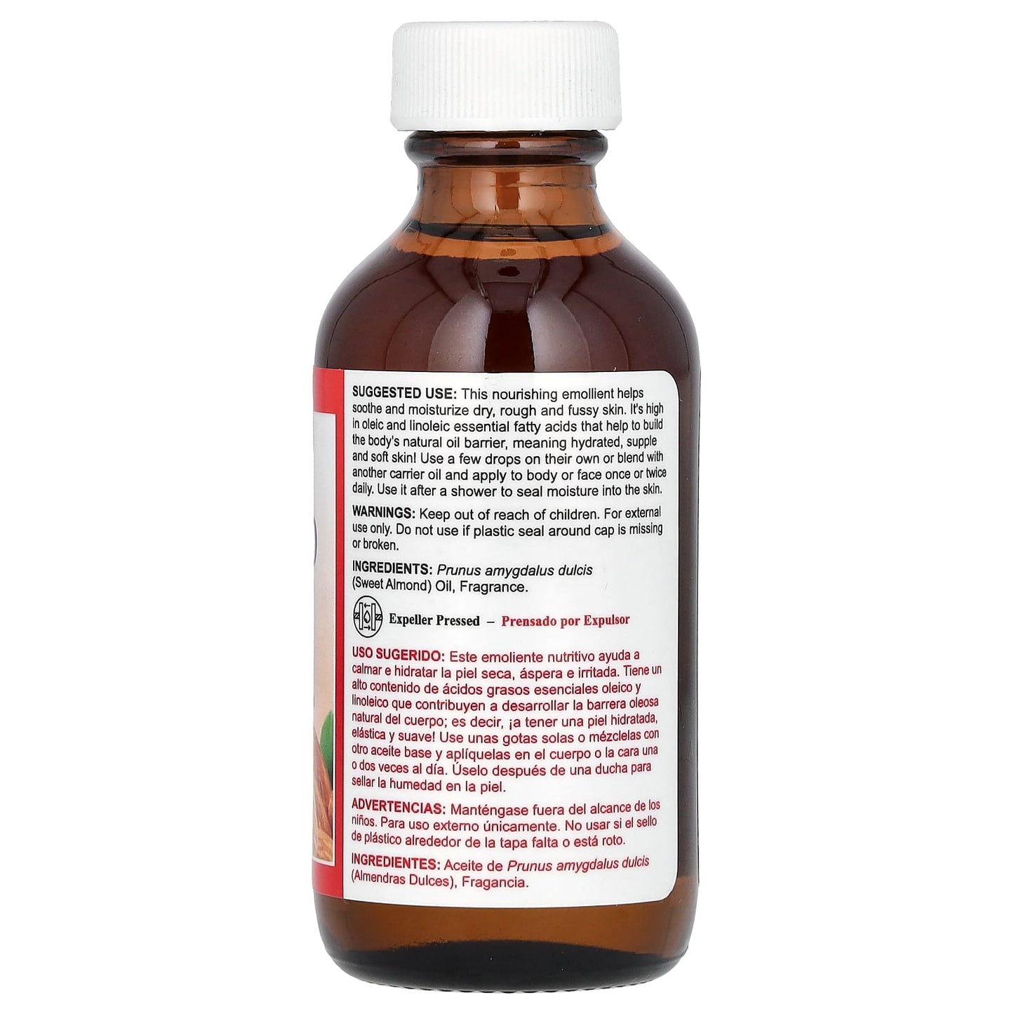 Sweet Almond Oil Moisturizer by De La Cruz - 2 fl oz - Image 2