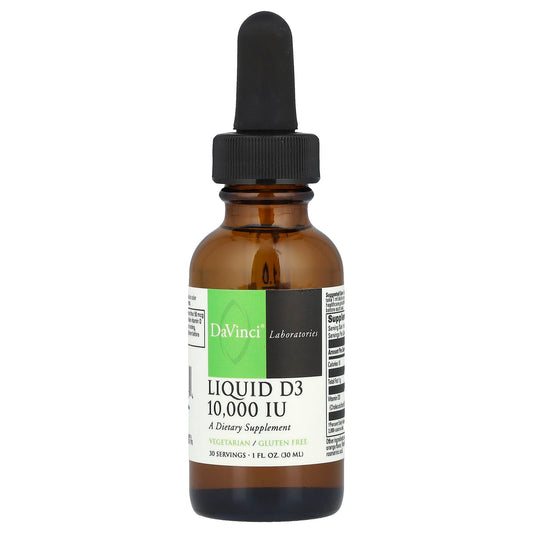 DaVinci Laboratories Liquid D3 10,000 IU Vitamin D3 Supplement - Image 1