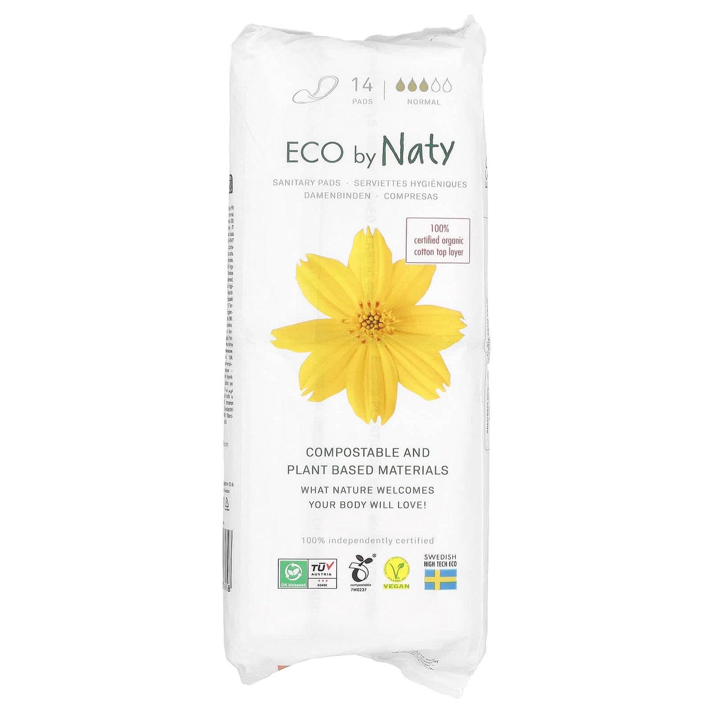 Naty, Sanitary Pads, Normal, 14 Pads - Image 1