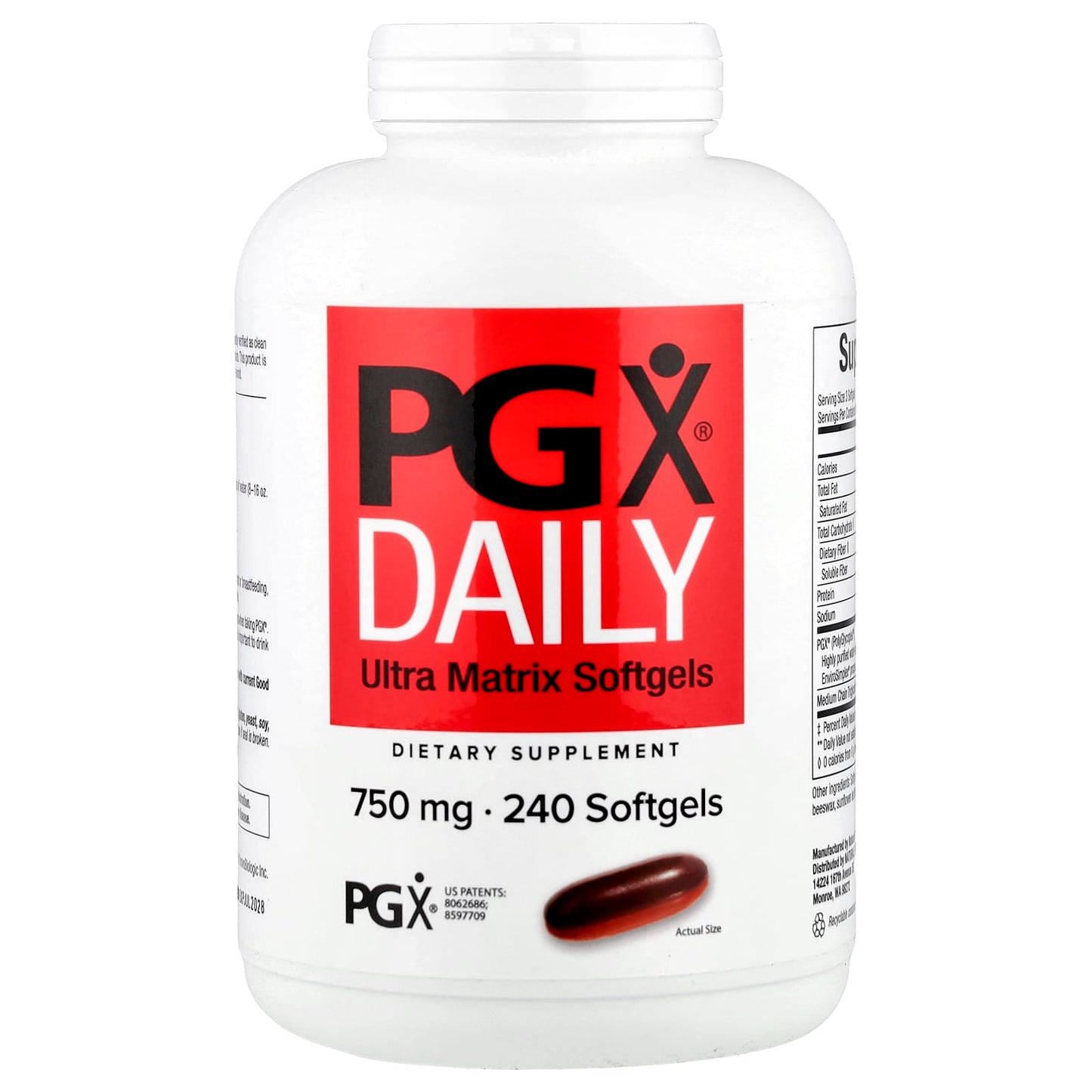 Natural Factors, PGX® Daily, Ultra Matrix Softgels, 240 Softgels - Image 1