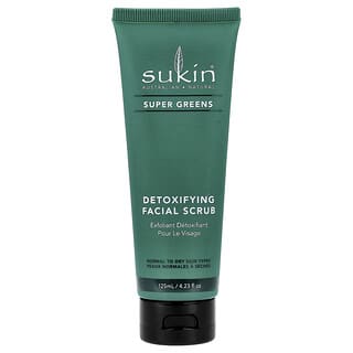 Sukin Super Greens Facial Scrub for Normal to Dry Skin, 4.23 fl oz