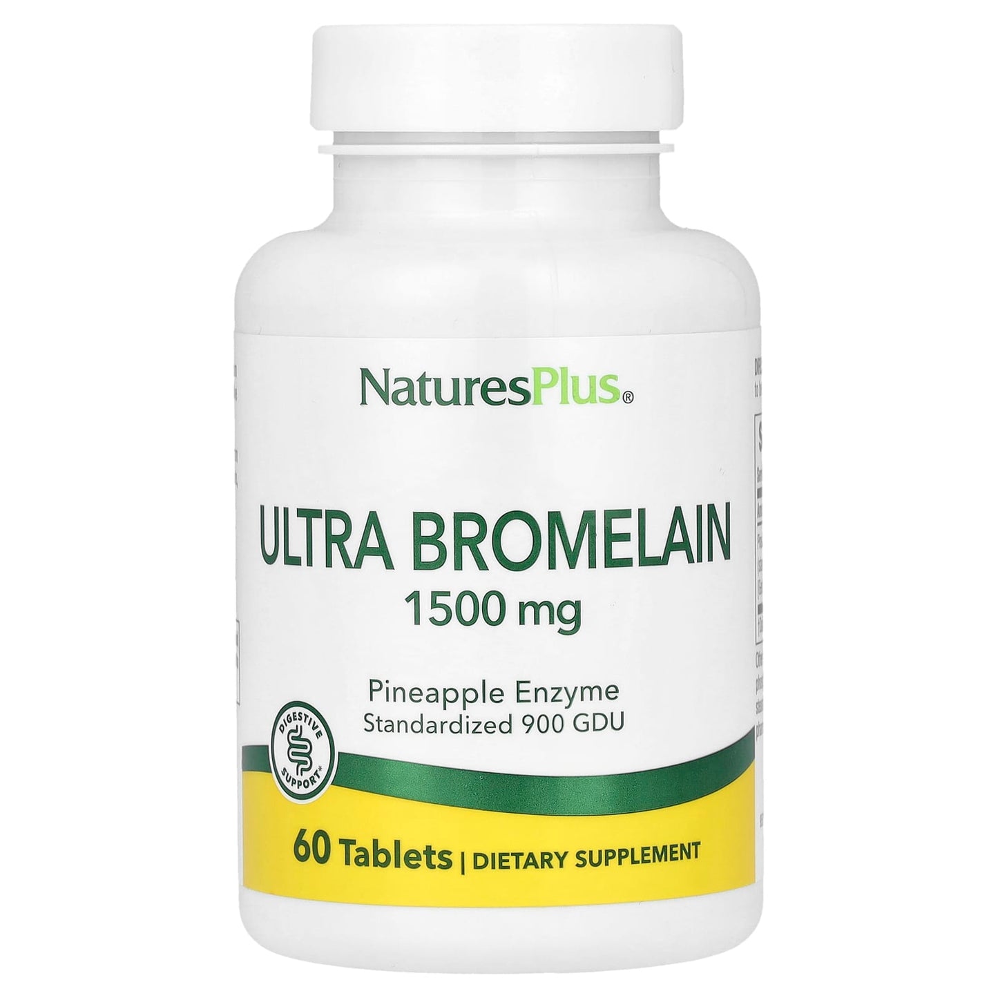 NaturesPlus, Ultra Bromelain, 1,500 mg, 60 Tablets - Image 1
