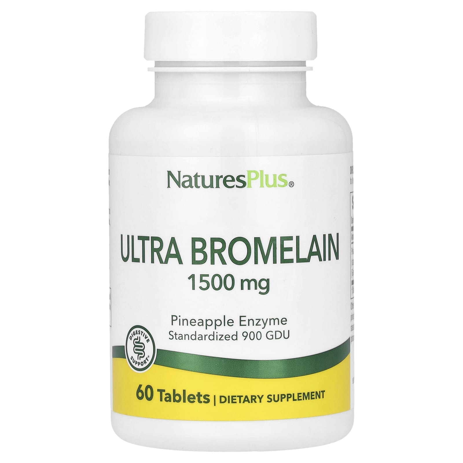 NaturesPlus, Ultra Bromelain, 1,500 mg, 60 Tablets - Image 1