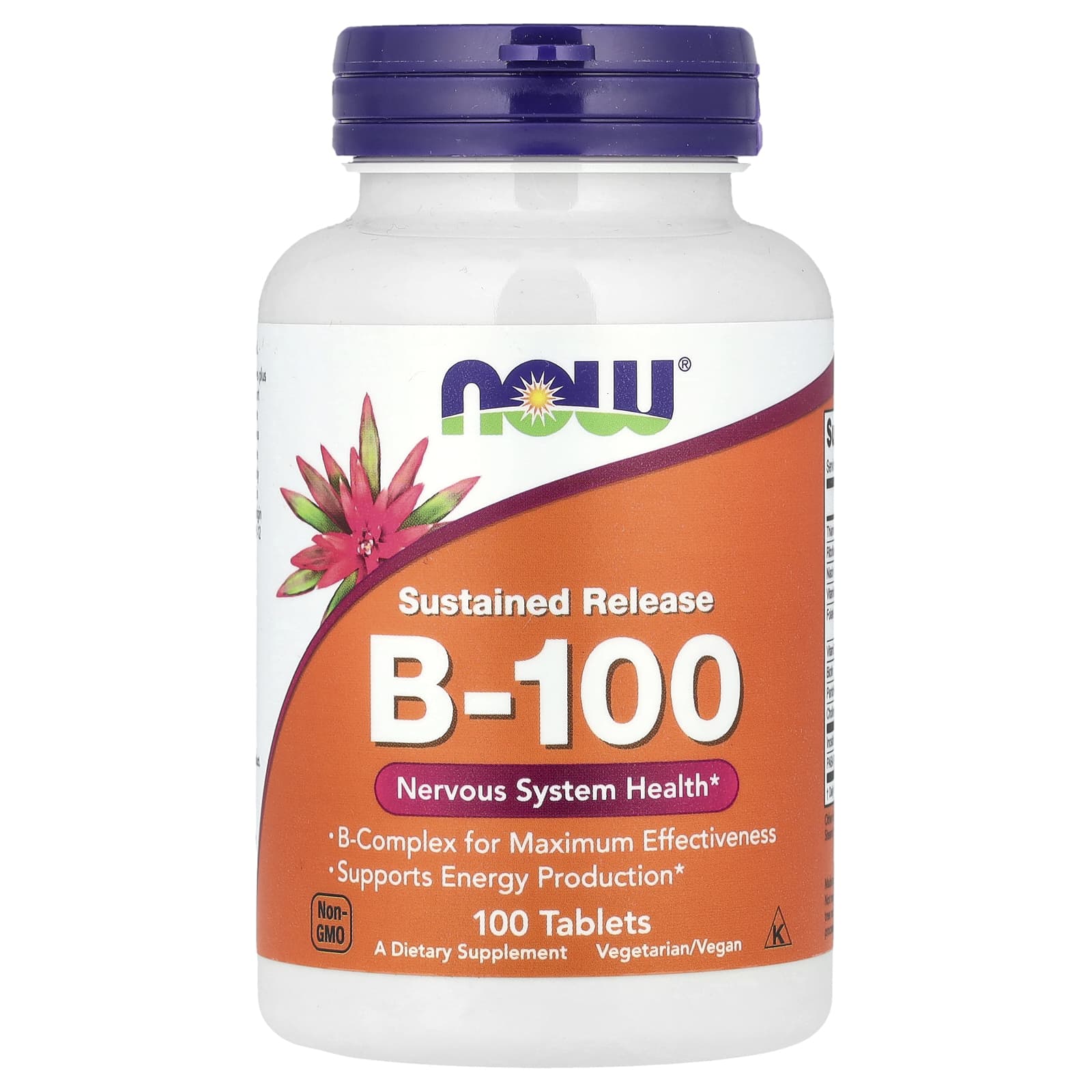 NOW Foods, Sustained Release B-100, 100 Tablets - Image 1