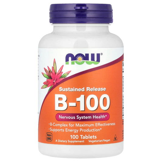 NOW Foods, Sustained Release B-100, 100 Tablets - Image 1