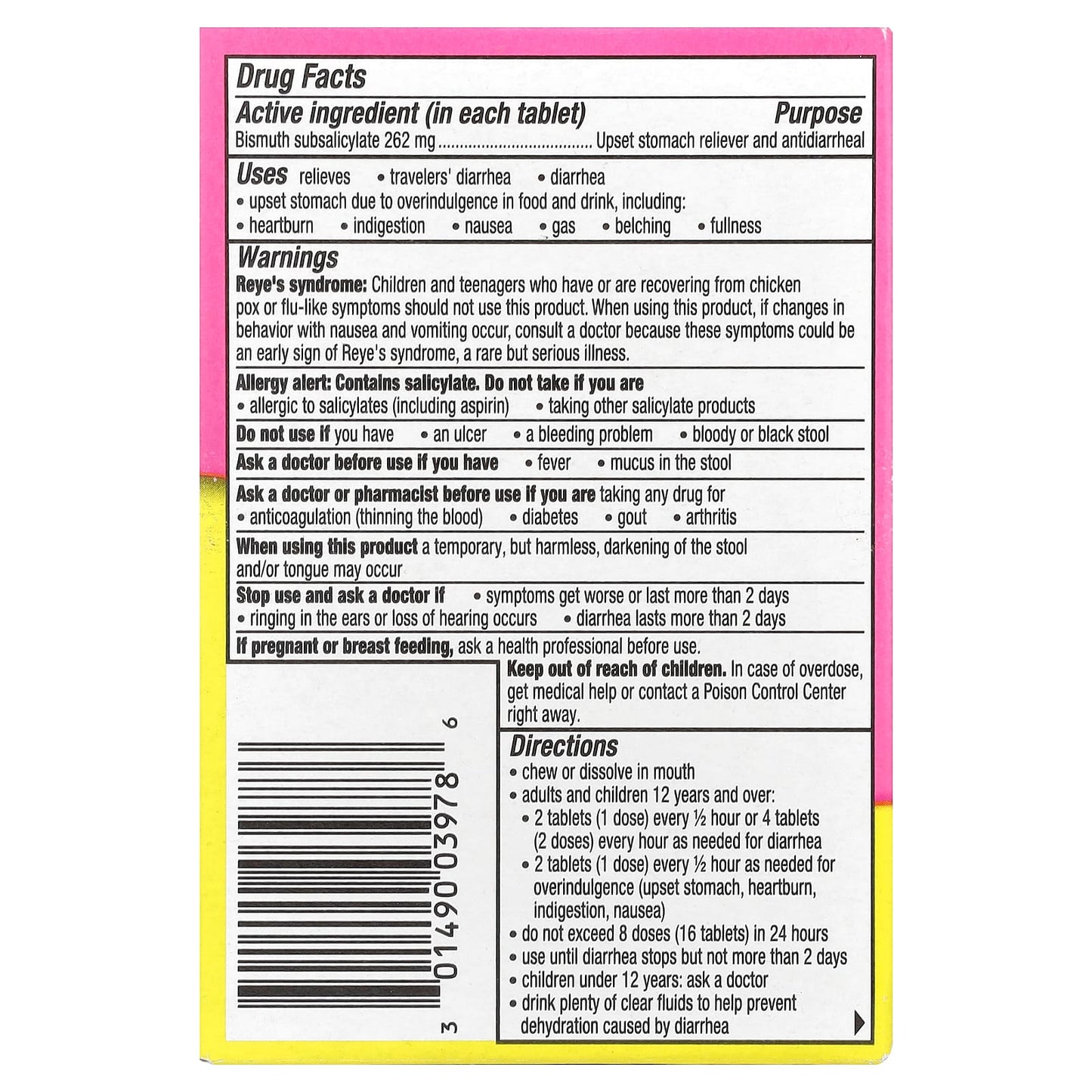 Pepto Bismol, Chewables, Cherry, 30 Chewable Tablets (131 mg per Tablet) - Image 2