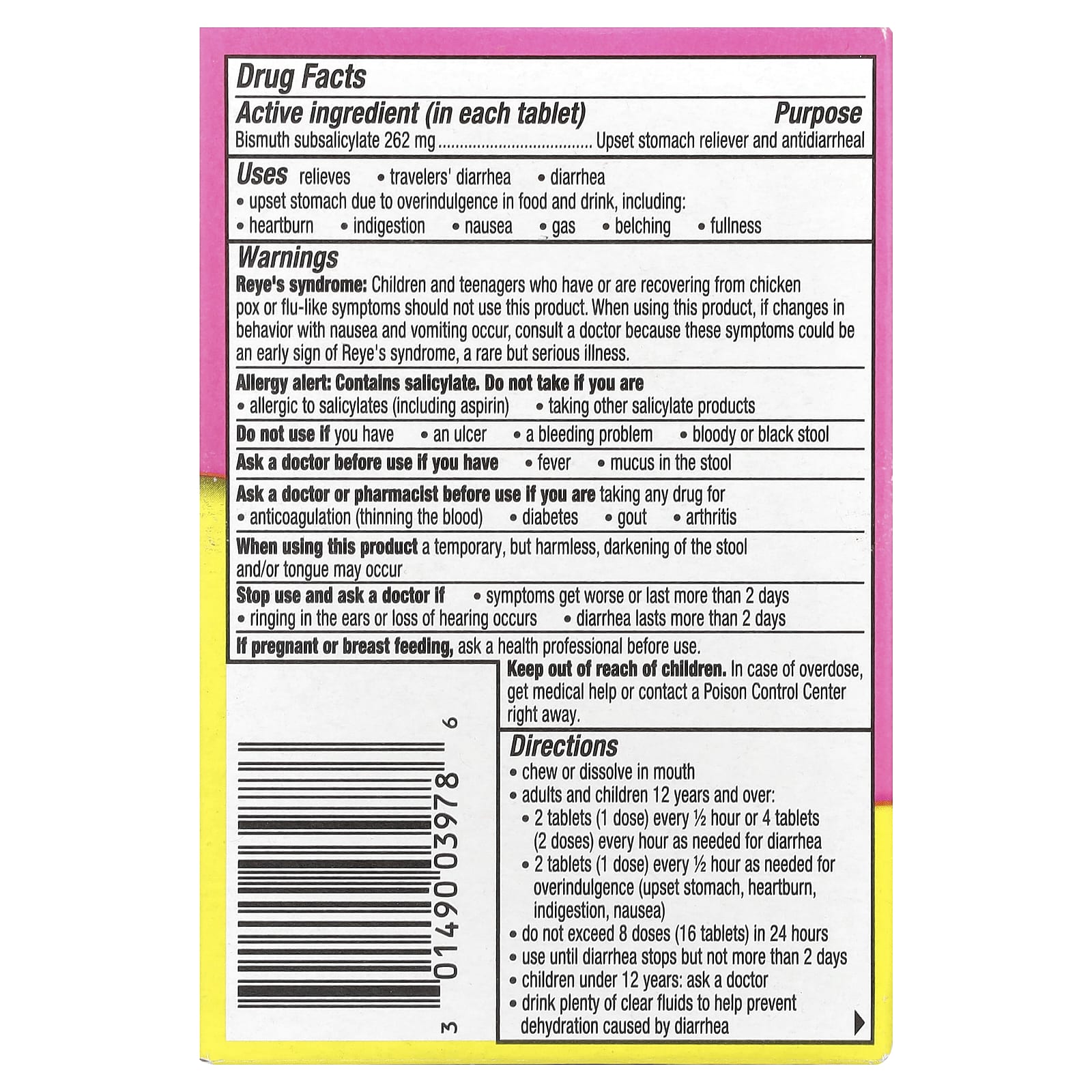 Pepto Bismol, Chewables, Cherry, 30 Chewable Tablets (131 mg per Tablet) - Image 2