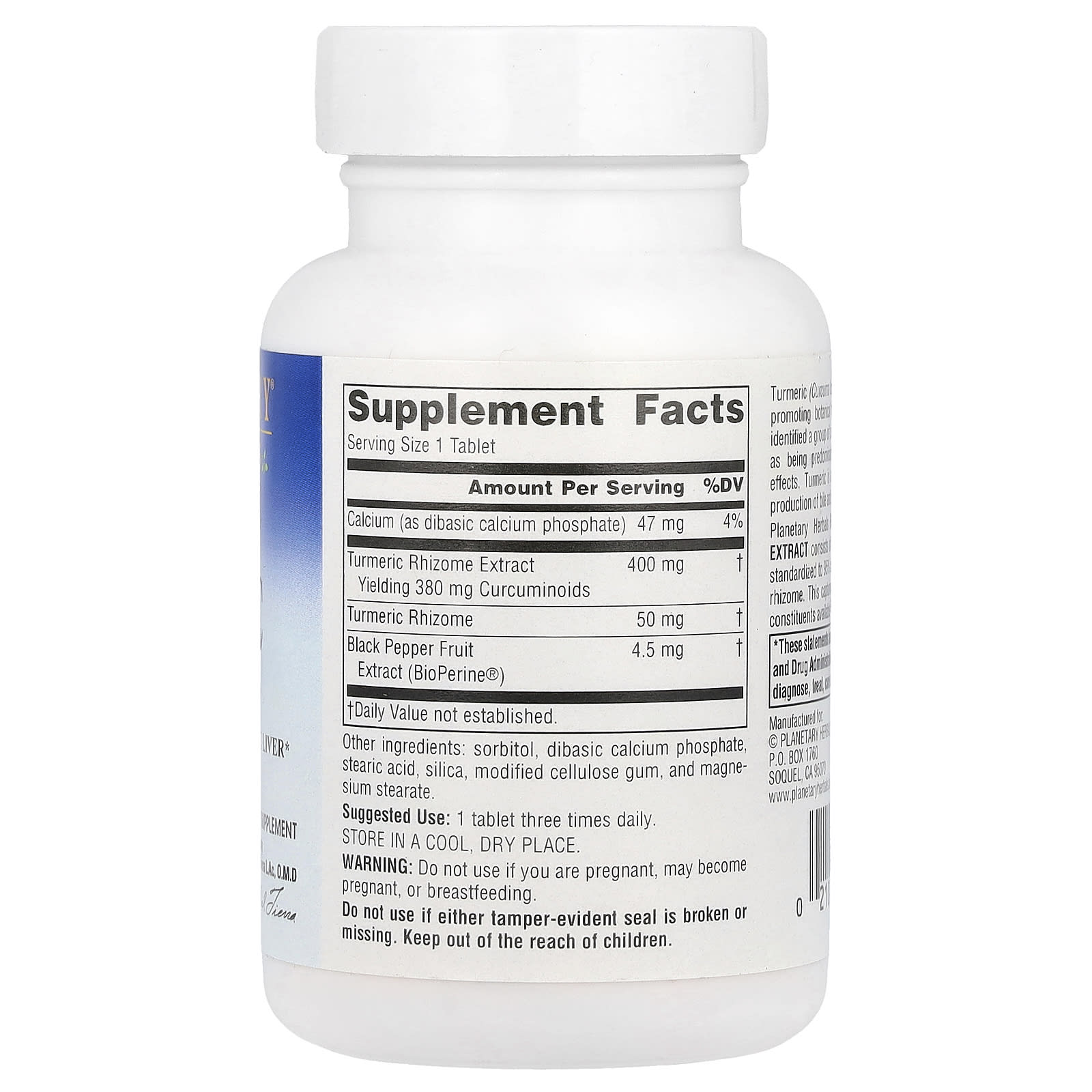 Planetary Herbals, Full Spectrum™ Turmeric Extract, 450 mg, 60 Tablets - Image 2