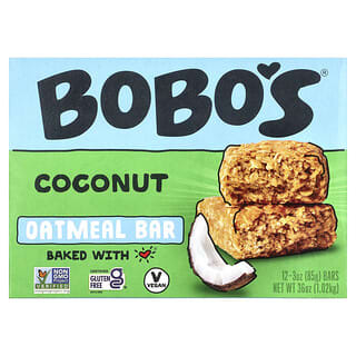 Deliciously Healthy Coconut Oat Bars by Bobo's - 12 Bars, 3 oz Each