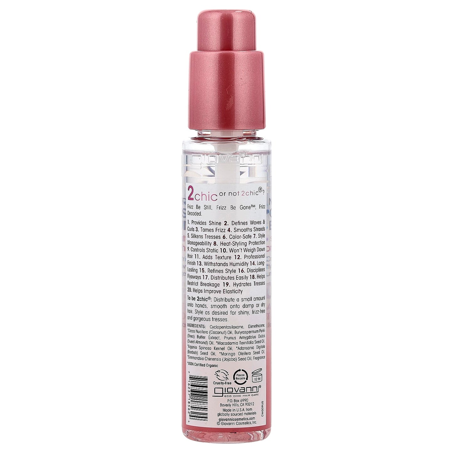 Giovanni Frizz Be Gone Anti-Frizz Serum for Smooth, Frizz-Free Hair - Image 2