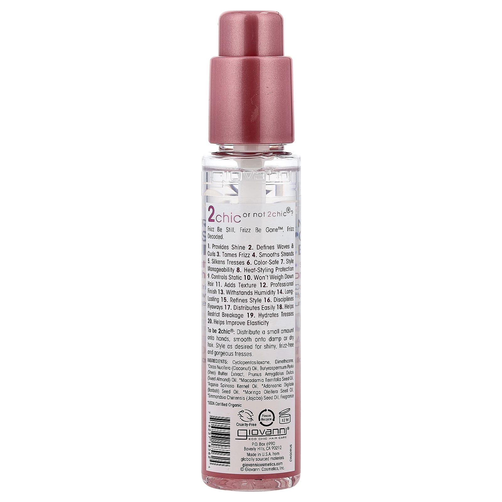 Giovanni Frizz Be Gone Anti-Frizz Serum for Smooth, Frizz-Free Hair - Image 2