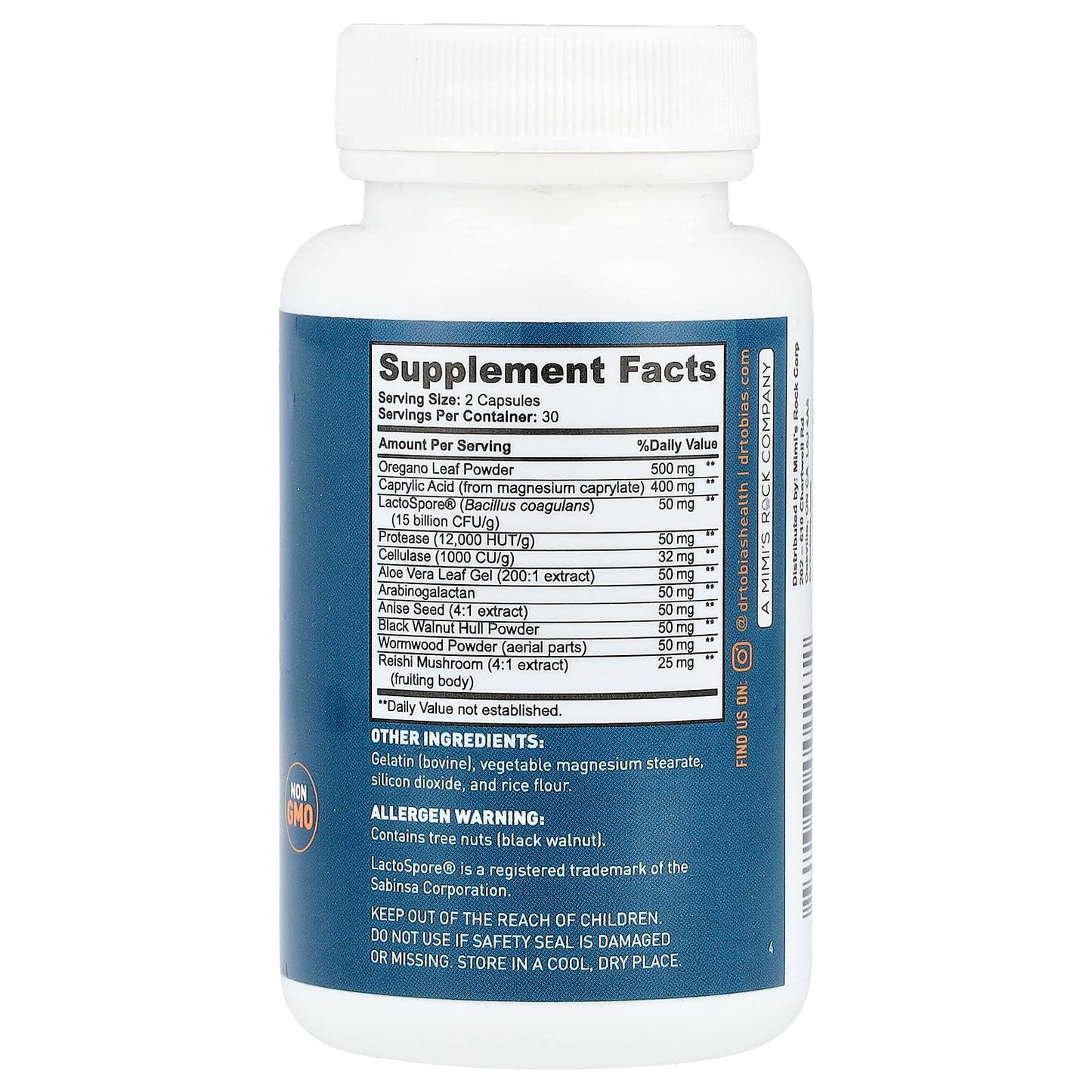 Dr. Tobias Candida Support Supplement - 60 Capsules for Optimal Energy - Image 2