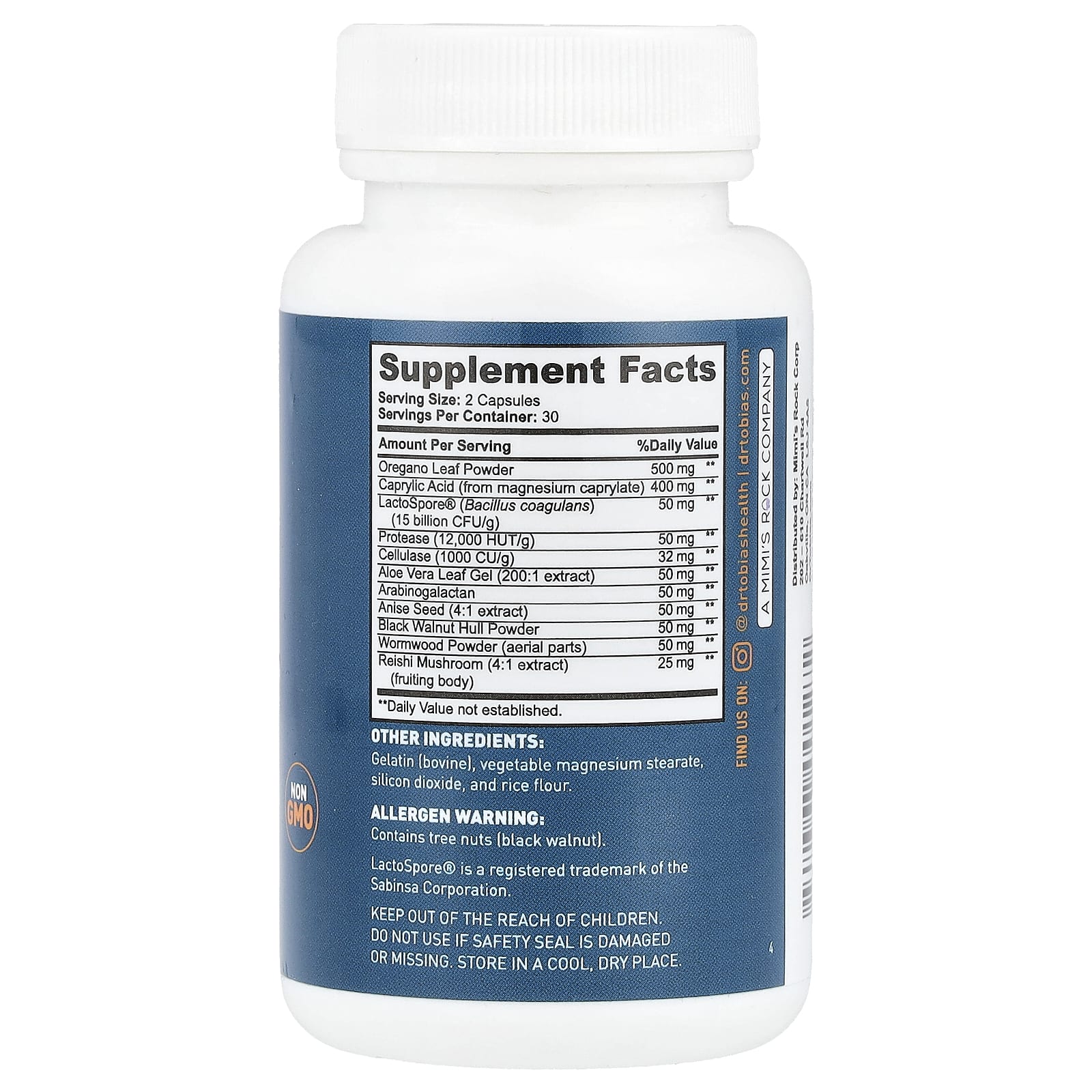 Dr. Tobias Candida Support Supplement - 60 Capsules for Optimal Energy - Image 2