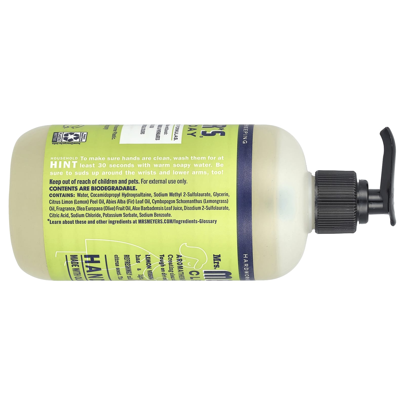 Mrs. Meyers Clean Day, Hand Soap, Lemon Verbena , 12.5 fl oz (370 ml) - Image 2