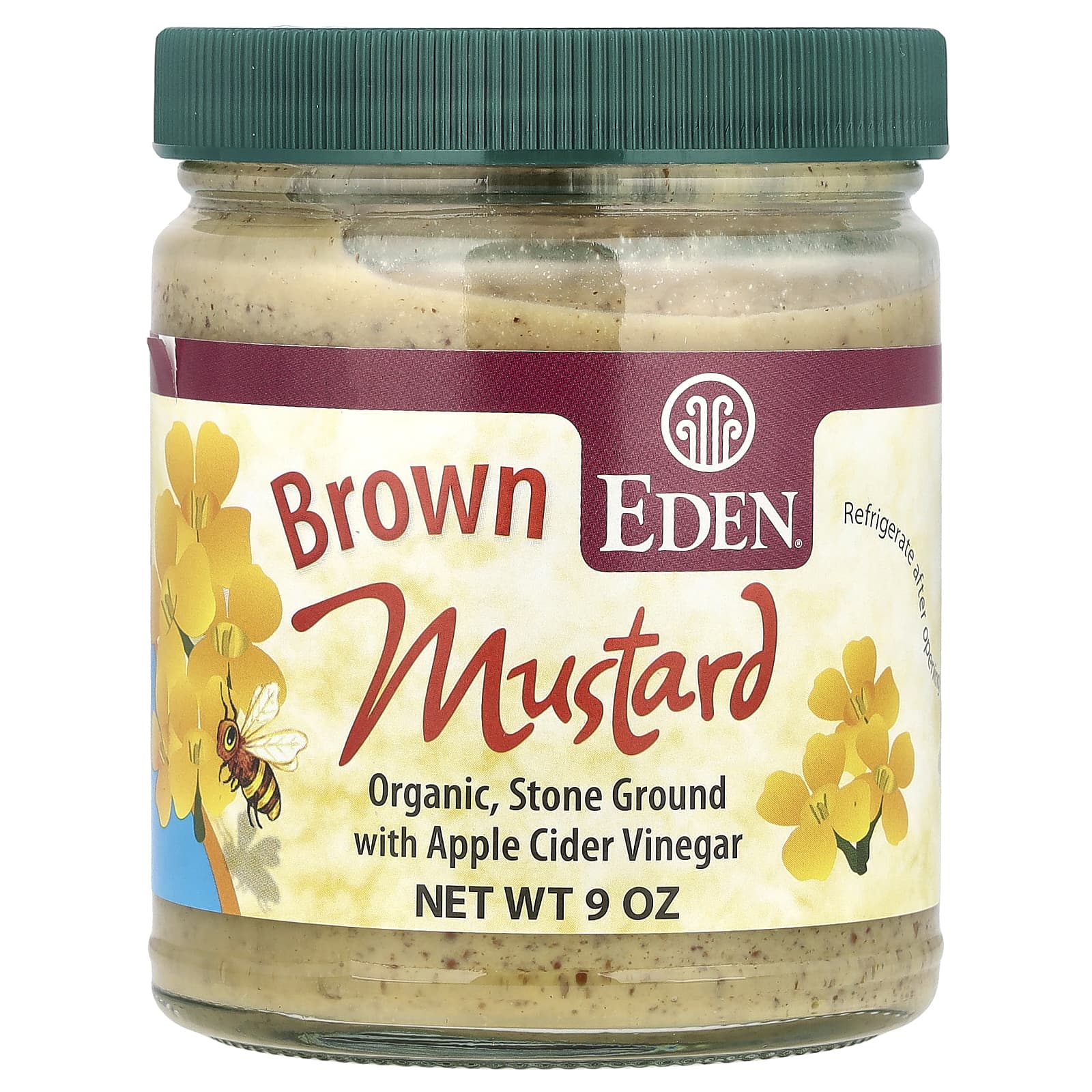 Organic Brown Mustard by Eden Foods - 9 oz (255g) - Image 1