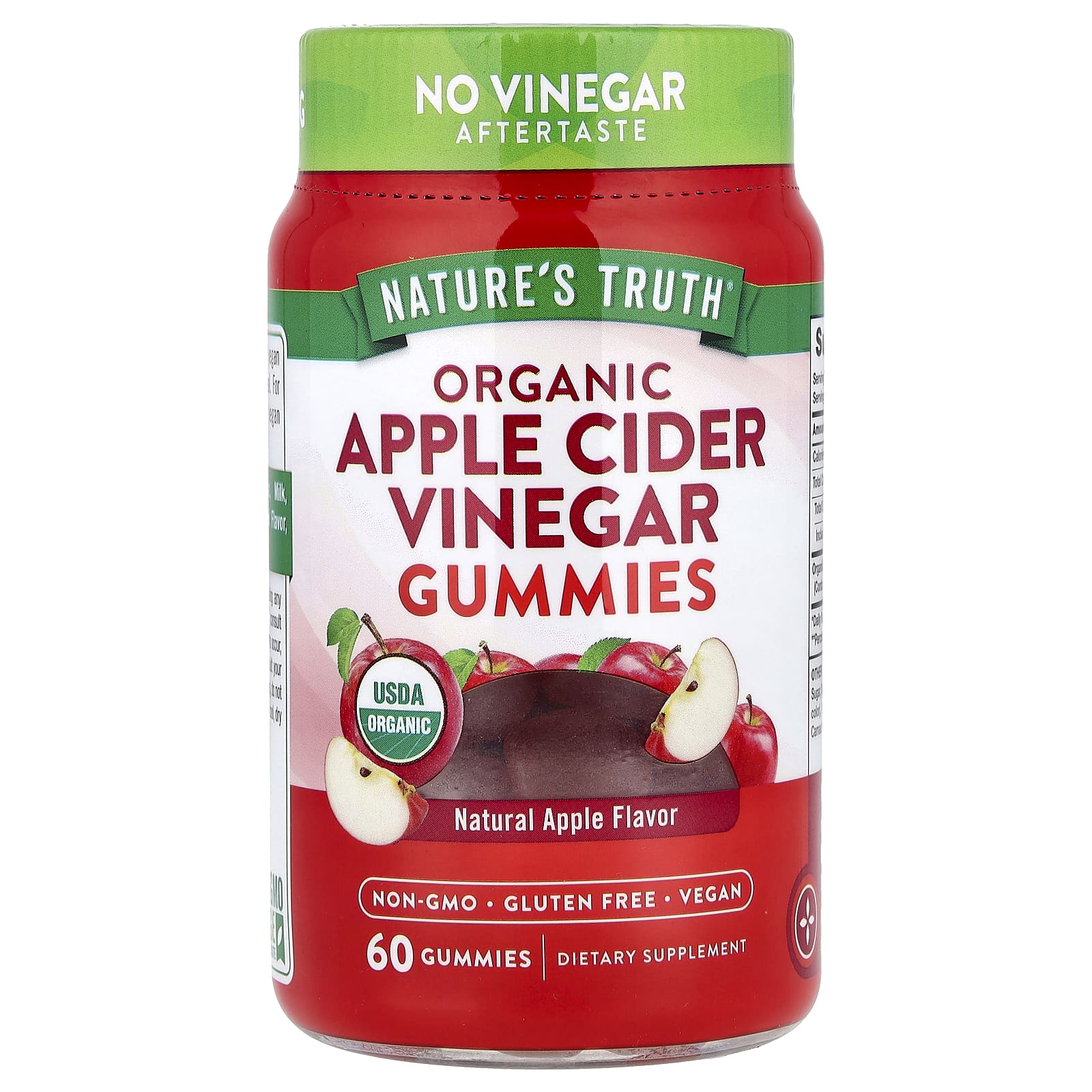 Nature's Truth, Organic Apple Cider Vinegar Gummies, Natural Apple, 60 Gummies - Image 1