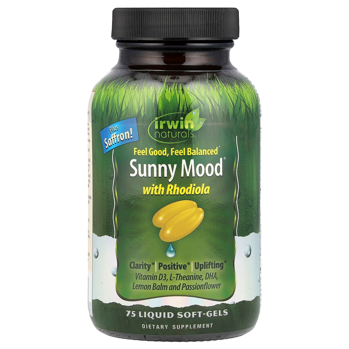 Rhodiola Mood Support with Saffron & Vitamin D3 - Liquid Soft-Gels - Image 1