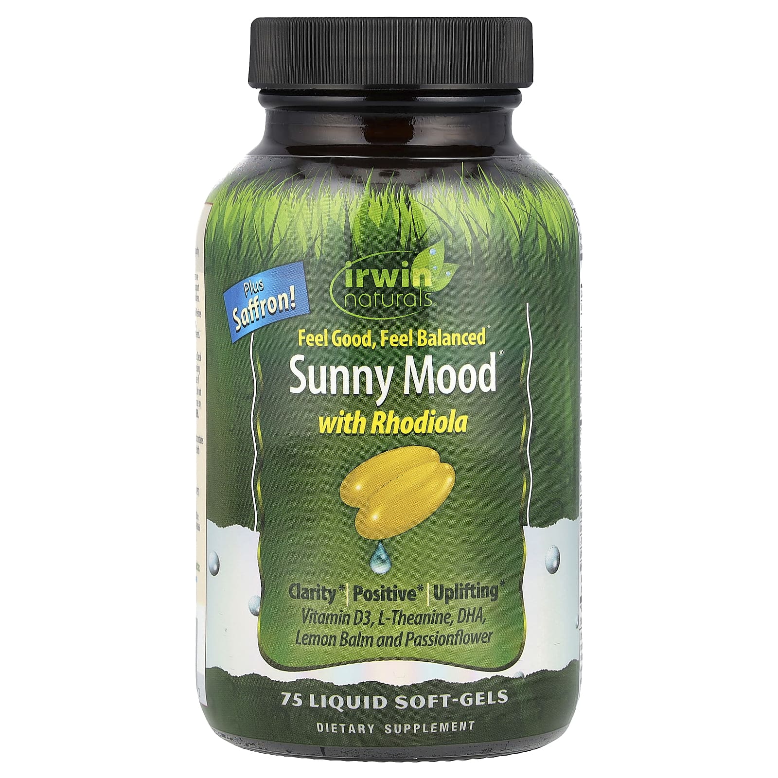 Rhodiola Mood Support with Saffron & Vitamin D3 - Liquid Soft-Gels - Image 1