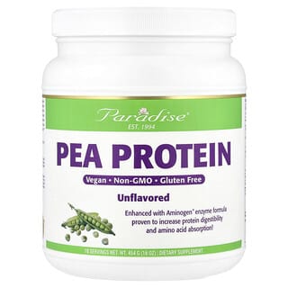 Unflavored Pea Protein Supplement by Paradise Herbs - 16 oz (454g)