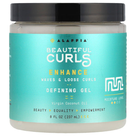 Alaffia Beautiful Curls Defining Gel for Waves & Loose Curls, 8 oz - Image 1