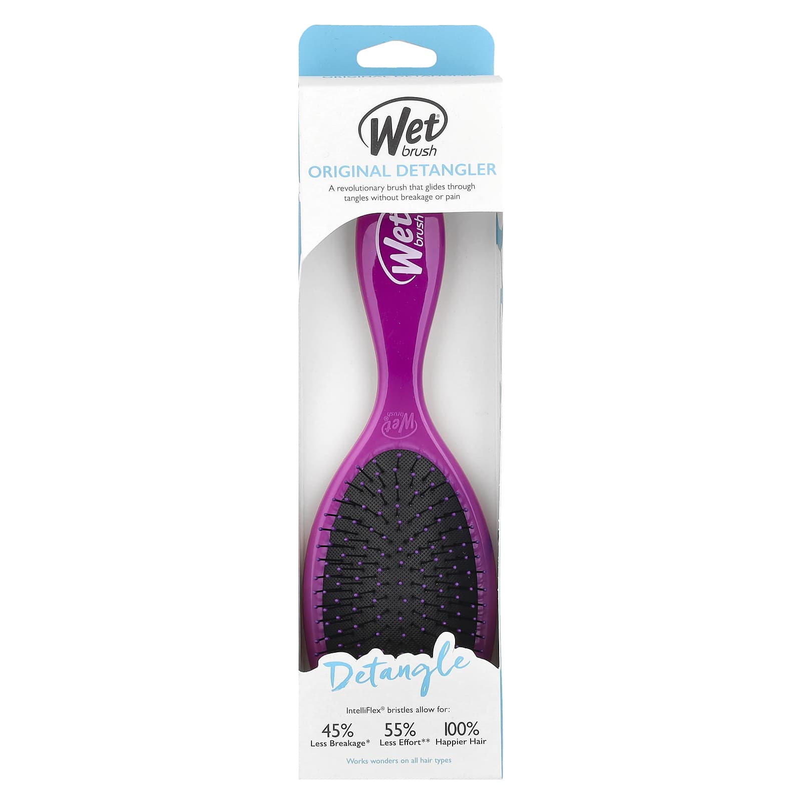 Wet Brush, Original Detangler Brush, Purple, 1 Brush - Image 2