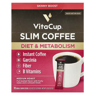Boost Metabolism with VitaCup's Slim Instant Coffee, Medium Roast