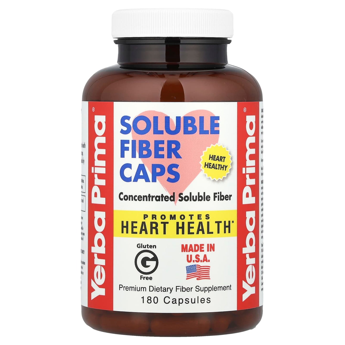 Yerba Prima, Soluble Fiber Caps, 180 Capsules - Image 1