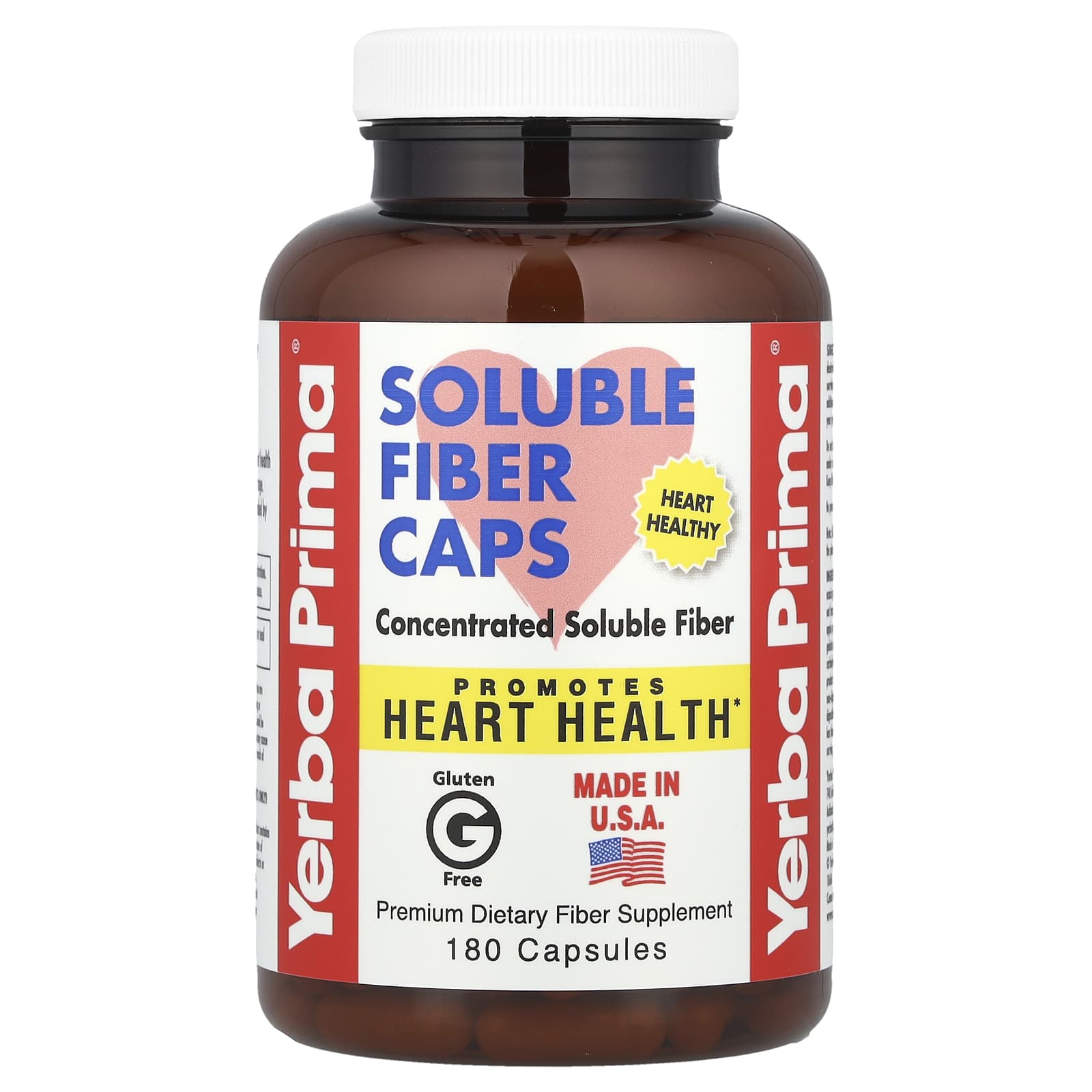 Yerba Prima, Soluble Fiber Caps, 180 Capsules - Image 1