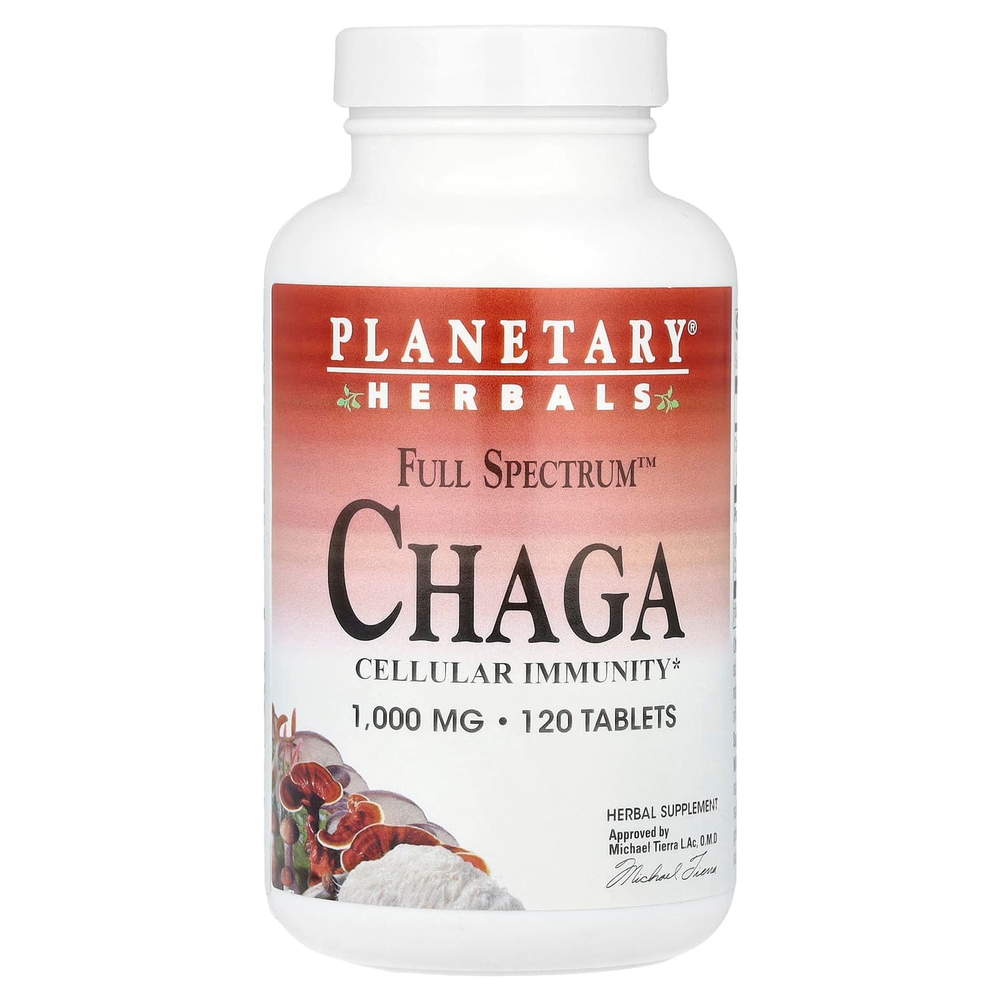 Planetary Herbals, Full Spectrum™ Chaga, 120 Tablets - Image 1