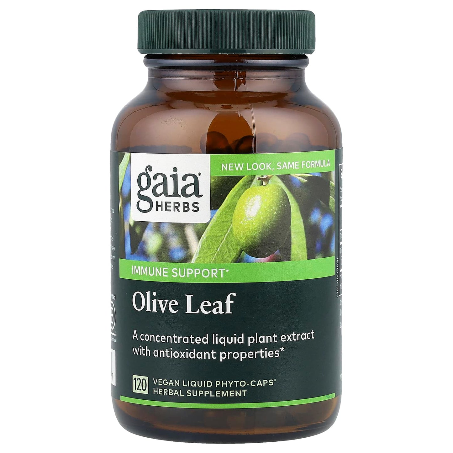 Gaia Herbs Olive Leaf 120 Vegan Liquid Phyto-Caps for Immune Support - Image 1