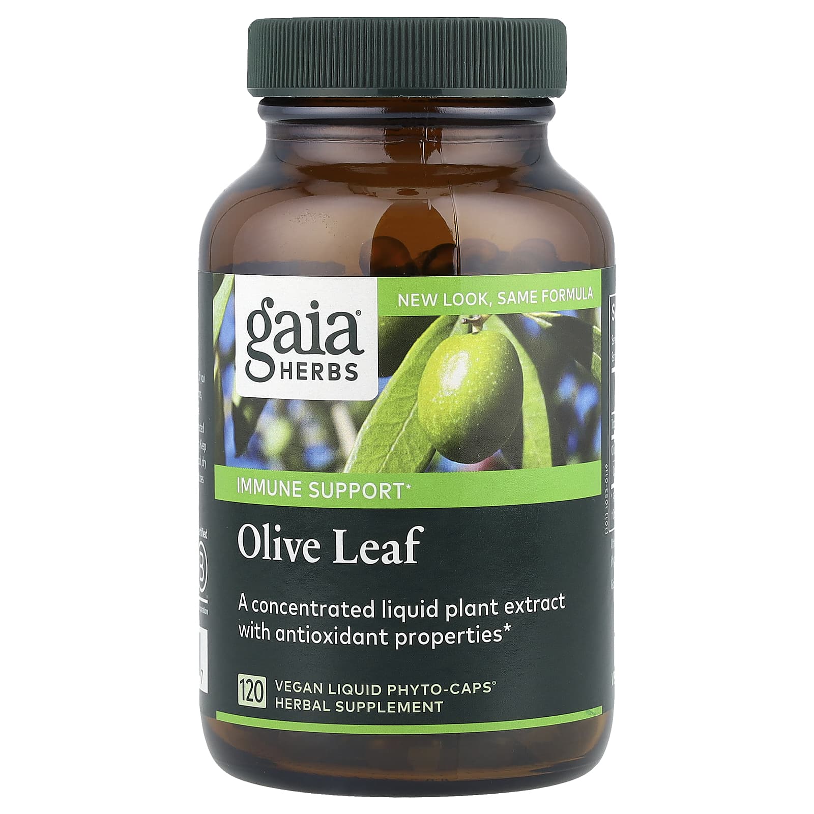 Gaia Herbs Olive Leaf 120 Vegan Liquid Phyto-Caps for Immune Support - Image 1