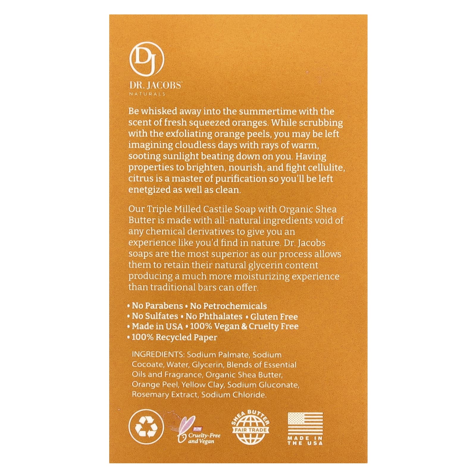 Nourish Your Skin with Natural Citrus Crush Soap, 5 oz, Gluten Free & Vegan - Image 2