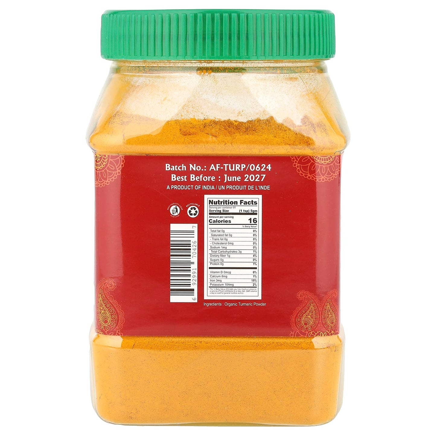 USDA Organic Turmeric Powder 1 lb by Jiva Organics - Image 2