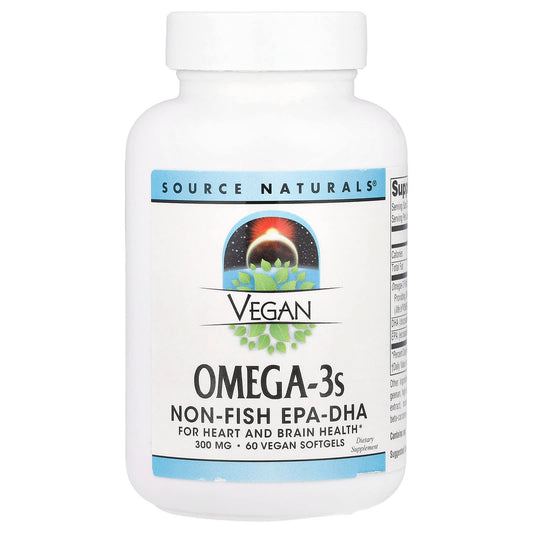 Source Naturals, Vegan Omega-3s, Non-Fish EPA-DHA, 300 mg, 60 Vegan Softgels - Image 1
