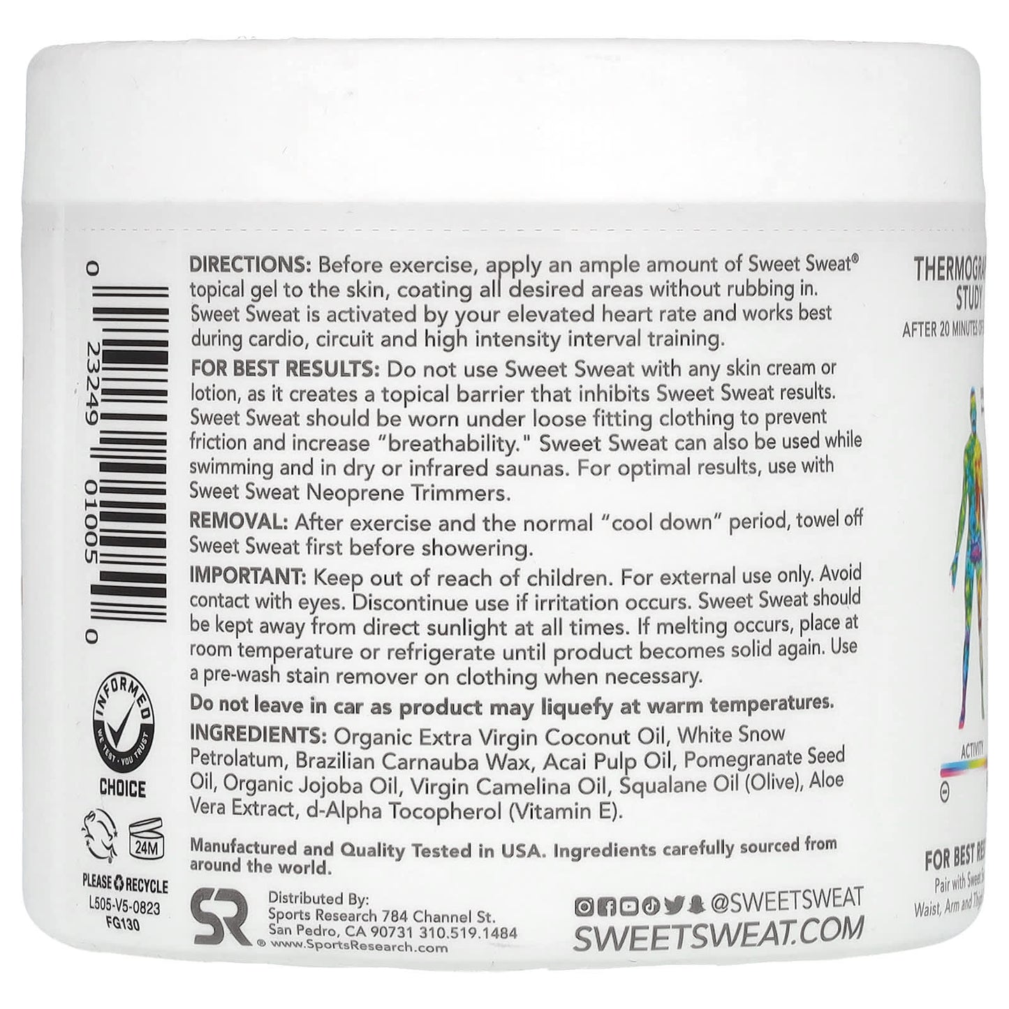 Sports Research, Sweet Sweat®, Workout Enhancer, Coconut, 13.5 oz (383 g) - Image 2